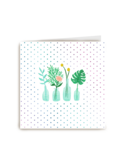 blanco kaart met planten