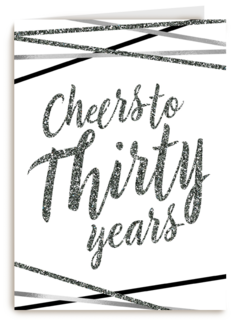 Verjaardagskaart Cheers to 30 years