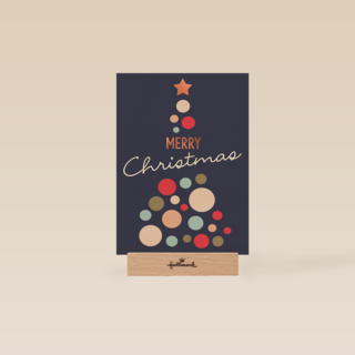 Kerstkaart zakelijk Gekleurde  kerstboom