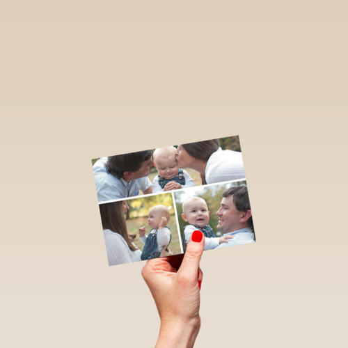 dubbele fotokaart liggende foto twee kleine foto