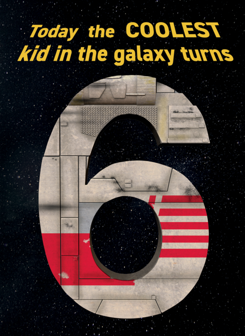 Star Wars verjaardagskaart 6 jaar