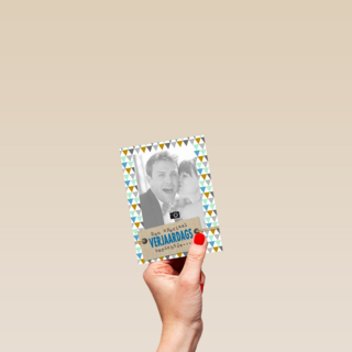 fotokaart verjaardag achtergrond vlaggetjes
