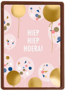 gefeliciteerd kaart vrouw hiep hiep hoera