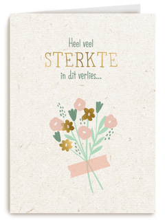 Condoleance heel veel sterkte boeket