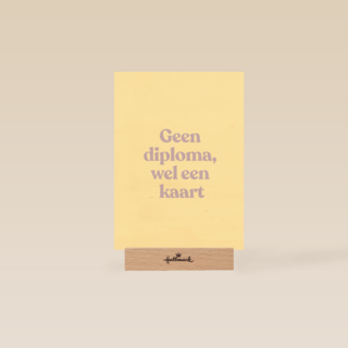Gezakt kaart Geen diploma wel een kaart