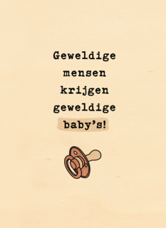 Geboortefelicitatie geweldige ouders geweldige baby's
