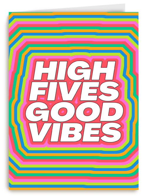 Beterschap kaart high fives good vibes