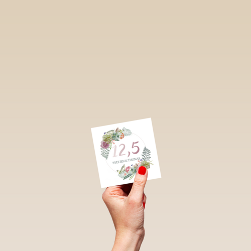 botanical kaart echtvereniging koperen jaar huwelijksjubileum