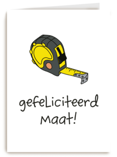 Verjaardagskaart man hip Gefeliciteerd maat