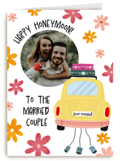 Fotokaart Happy Honeymoon To The Married Couple