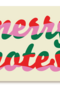 Kerstkaart hip Merry notes