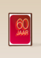 Verjaardagskaart 60 jaar rood