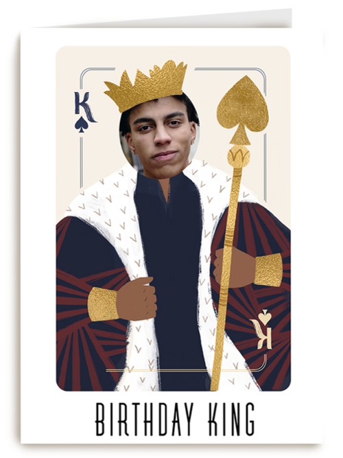 Verjaardagskaart foto birthday king