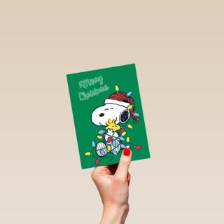 merry christmas from Snoopy and Woodstock