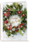 kerstkaart klassiek vrolijke kerst kerstkrans