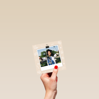 geslaagd fotokaart polaroid