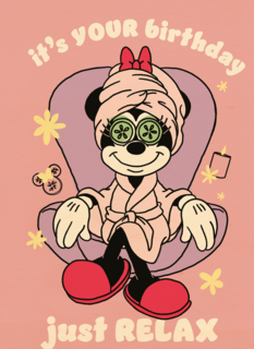 Minnie Mouse verjaardagskaart just relax
