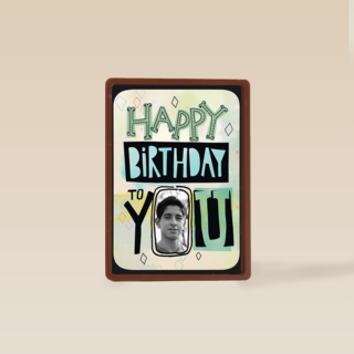 happy birthday met fotolijstje in de o