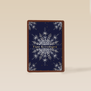 Sneeuwvlok blauw Fijne kerstdagen