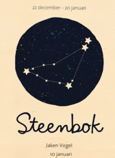 sterrenbeeld kaart steenbok aanpasbare tekst