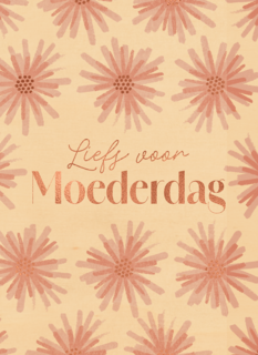 Moederdag liefs roze bloemen