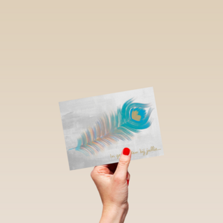 een hele mooie blauw pauwenveer in gedachten bij jullie