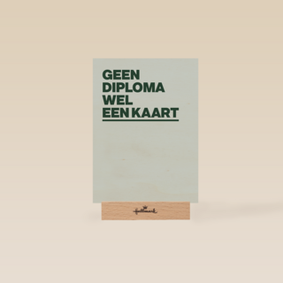 Gezakt kaart Geen diploma wel een kaart