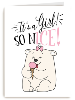 babykaart meisje it is a girl so nice