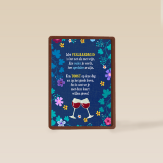 Verjaardagskaart het is net als met wijn