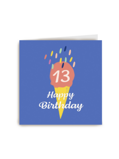 happy birthday met dit hoorntje met ijs