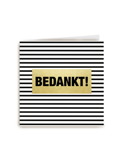 bedankt kaart zakelijk streepjes