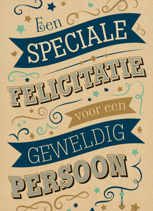 ombouw een speciale felicitatie voor een geweldig persoon