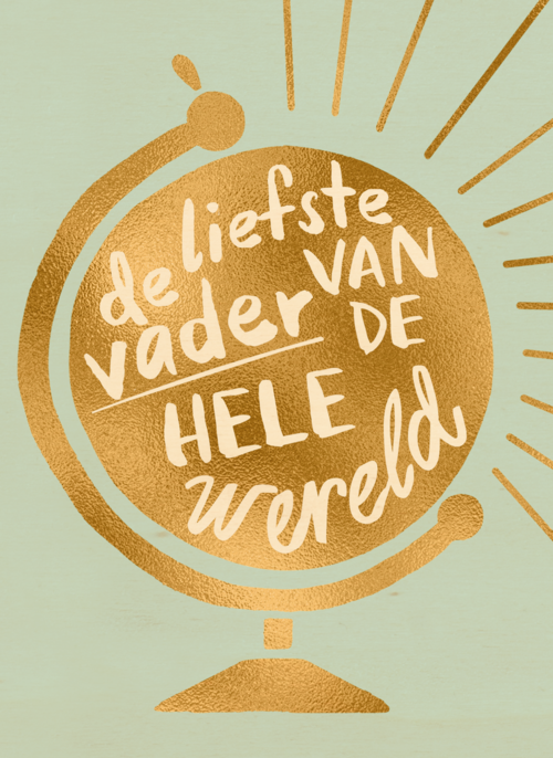 vaderdag kaart hip de liefste vader van de hele wereld