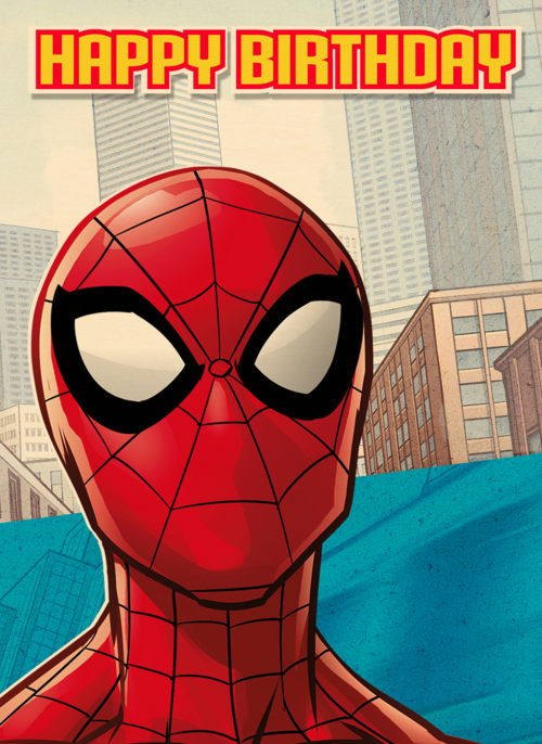 Spiderman verjaardagskaart Happy Birthday