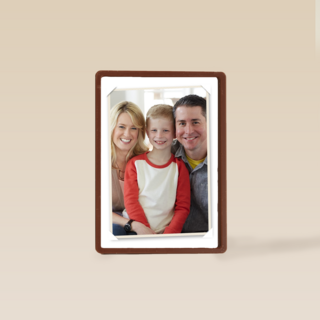 fotokaart staand enkel witte rand