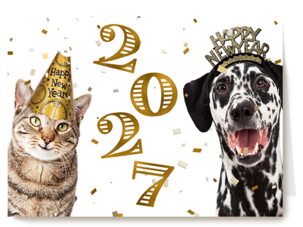 Happy New Year 2027 Hond En Kat