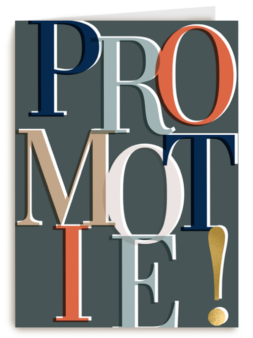 promotie kaart grote letters
