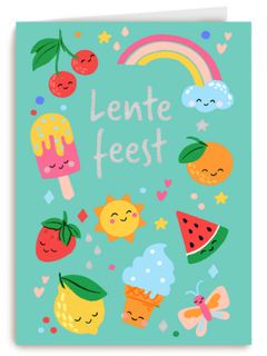 Lentefeest fruit regenboog