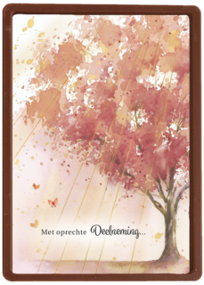 Condoleance oprechte deelneming boom roze