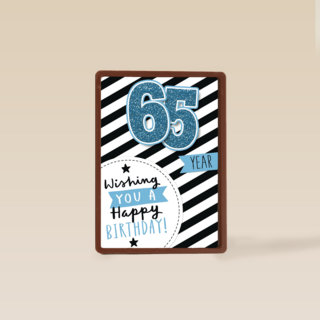 verjaardag leeftijden 65 jaar gestreept