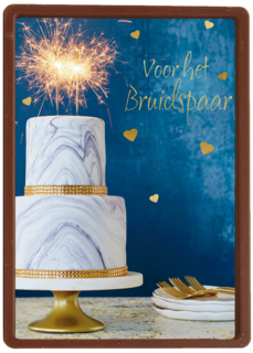 Trouwkaart Bruidstaart Voor het bruidspaar
