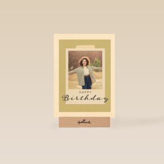 Happy Birthday fotokaart polaroid