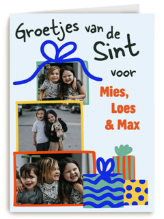 Sinterklaas Fotokaart Groetjes Van Sint