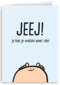 jeej je kan je voeten weer zien zoon