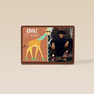 Giraf Cool Op Kamp fotokaart
