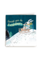kerstkaart konijn op slee