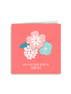 verjaardag kaart stijlvol een lieve wens voor de jarige