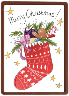 ferry christmas gevulde sok kaart