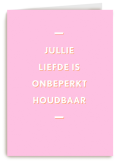 Trouwjubileum Jullie liefde is onbeperkt houdbaar