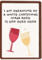 kerstkaart grappig i am dreaming of white wine